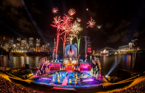 Fireworks at Handa Opera on Sydney Harbour — Aida 2015