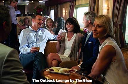 Relaxing on the Ghan Outback Adventure
