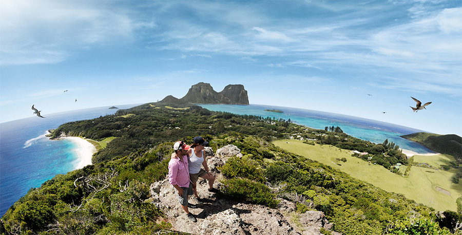 Couple at lookout on Lord Howe Island