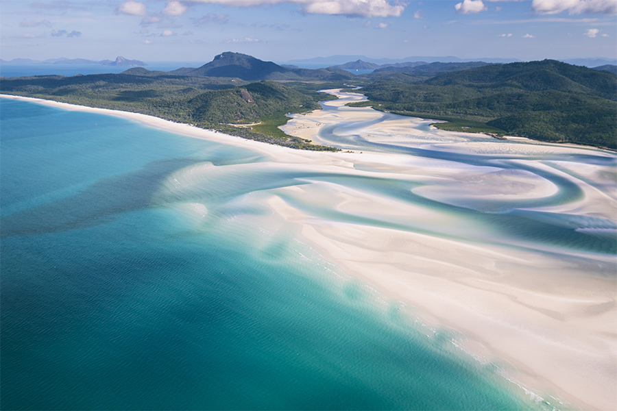 Whitehaven Beach from Hill Inlet credit Tourism Australia