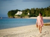 Fiji Vacations - Walking along the Beach. Vatulele Island Resort