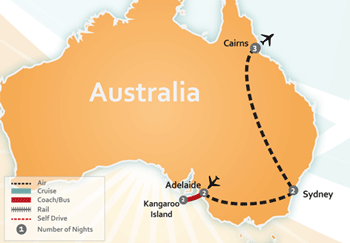 Adelaide Kangaroo Island Sydney and Cairns Travel Deal
