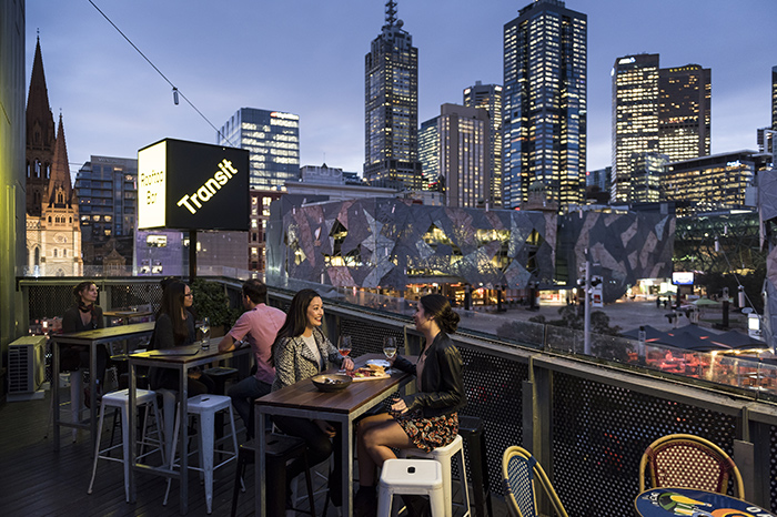 Rooftop bar in Melbourne