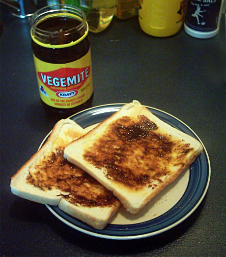Vegemite on toast is an australian food