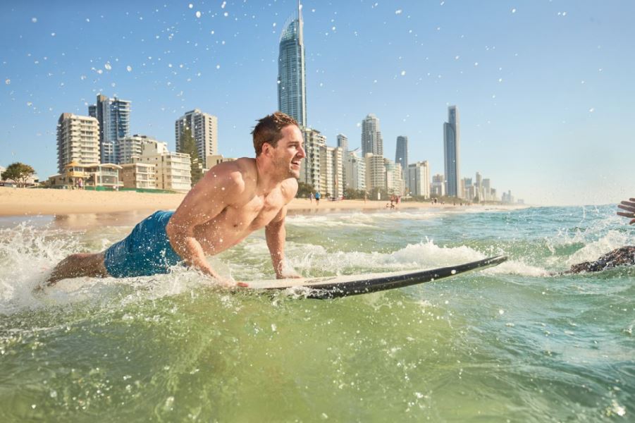 Surfer credit Tourism & Events Queensland