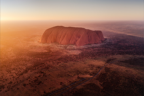 Aerial of Uluru